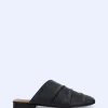 Adolfo Dominguez Chaussures*Babouches Drapees A Talon Noir