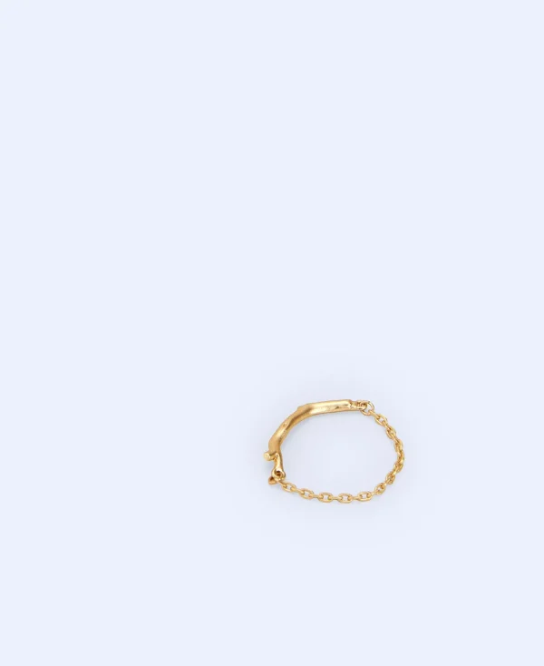 Adolfo Dominguez Bijuteria*Bague A Branches Metalliques Dore