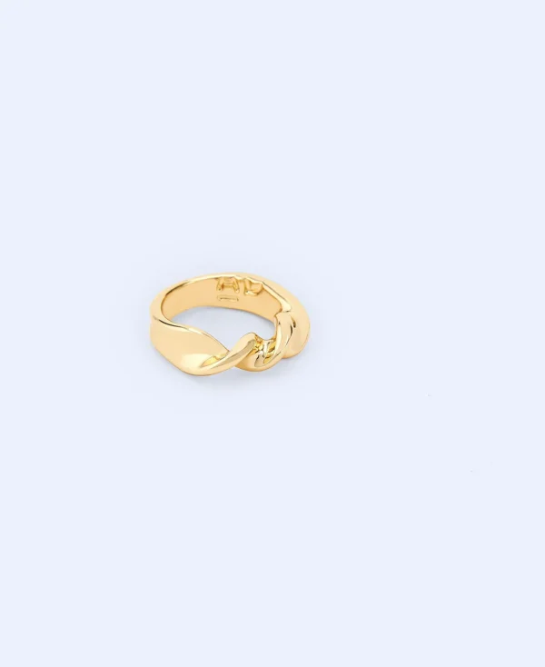 Adolfo Dominguez Bijuteria*Bague A Motif Torsion Dore