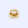 Adolfo Dominguez Bijuteria*Bague En Zinc A Motif Torsion Dore