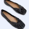 Adolfo Dominguez Chaussures*Ballerines En Cuir Nappa Noir