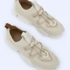 Adolfo Dominguez Chaussures*Baskets A Lacets En Forme De Huit Beige/Blanc