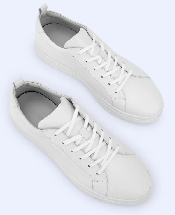 Adolfo Dominguez Chaussures*Baskets Basiques En Cuir Blanc