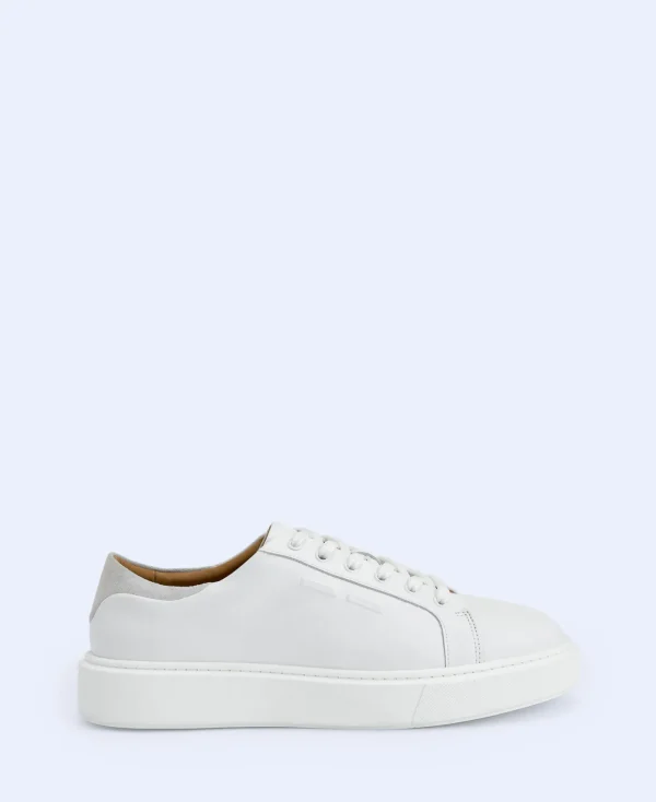 Adolfo Dominguez Chaussures*Baskets Basiques En Cuir Responsable Blanc