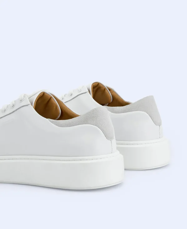 Adolfo Dominguez Chaussures*Baskets Basiques En Cuir Responsable Blanc