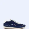 Adolfo Dominguez Chaussures*Baskets En Cuir Et Nylon Bleu Marine