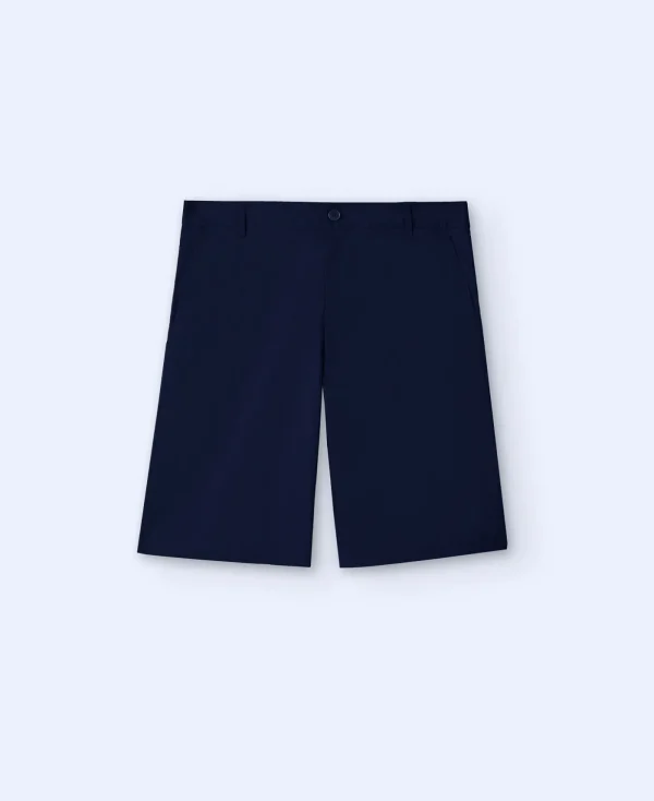 Adolfo Dominguez Pantalons*Bermuda En Popeline De Coton Bleu Marine