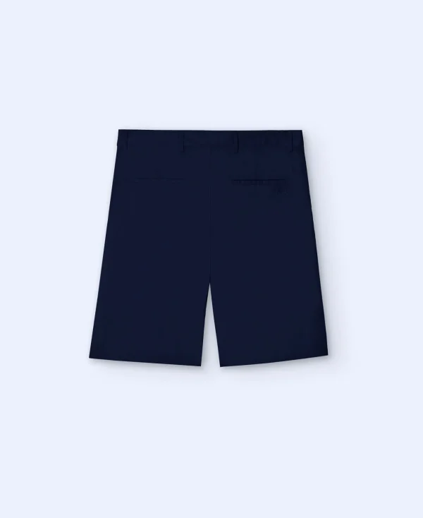 Adolfo Dominguez Pantalons*Bermuda En Popeline De Coton Bleu Marine