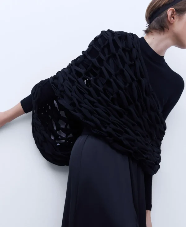 Adolfo Dominguez Foulard*Bolero Torsade Noir