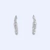 Adolfo Dominguez Bijuteria*Boucles D'Oreilles A Motif Gousse Argente