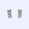 Adolfo Dominguez Bijuteria*Boucles D'Oreilles A Motif Plis Argente