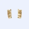 Adolfo Dominguez Bijuteria*Boucles D'Oreilles A Motif Plis Dore