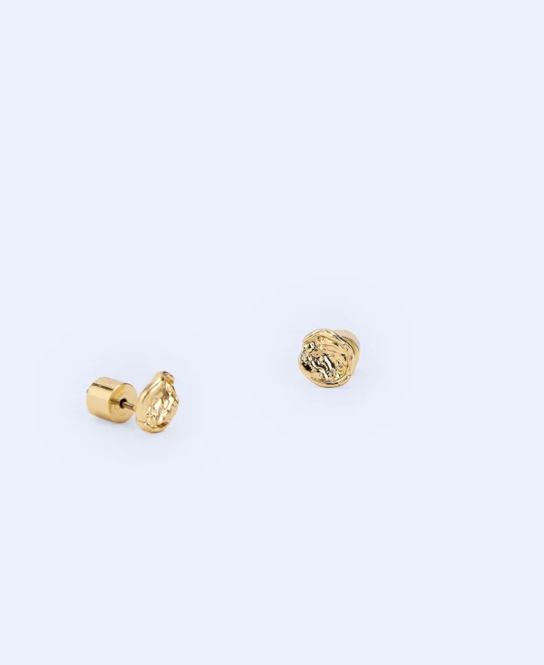 Adolfo Dominguez Bijuteria*Boucles D'Oreilles Basiques Monnaie Dore