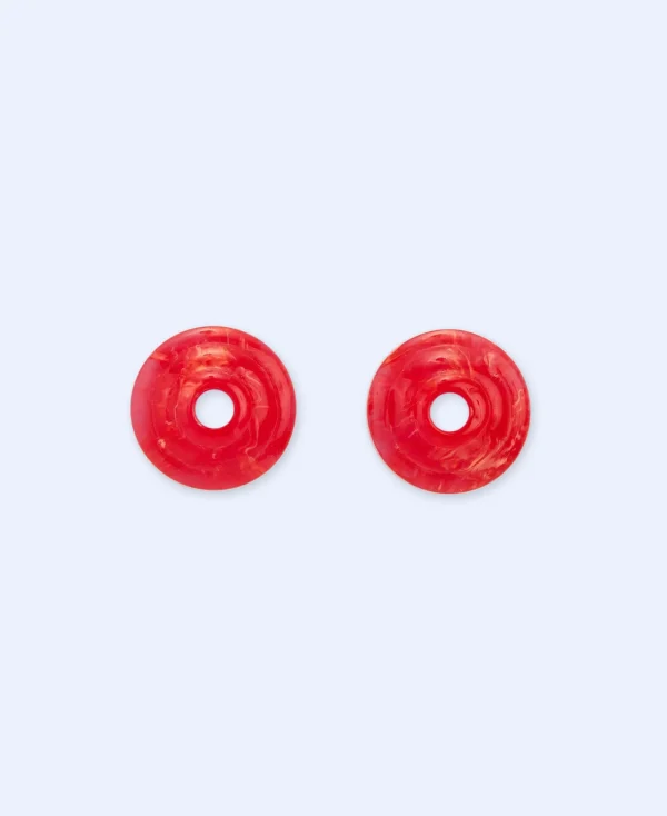 Adolfo Dominguez Bijuteria*Boucles D'Oreilles Circulaires En Resine Rose