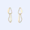 Adolfo Dominguez Bijuteria*Boucles D'Oreilles Doubles Motif Vibrer Dore