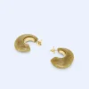 Adolfo Dominguez Bijuteria*Boucles D'Oreilles En Resine Et Metal Vert