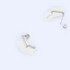 Adolfo Dominguez Bijuteria*Boucles D'Oreilles Plissees En Zinc Et Resine Argente