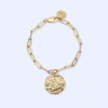 Adolfo Dominguez Bijuteria*Bracelet Metallique Maillons Dore