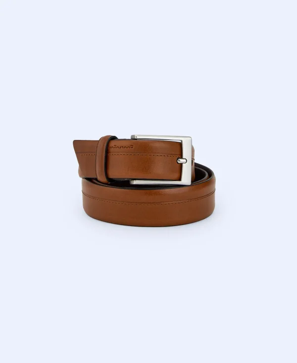 Adolfo Dominguez Ceinture*Ceinture Biseautee En Cuir Marron