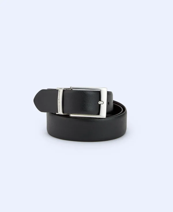 Adolfo Dominguez Ceinture*Ceinture Reversible En Cuir Noir/Marron