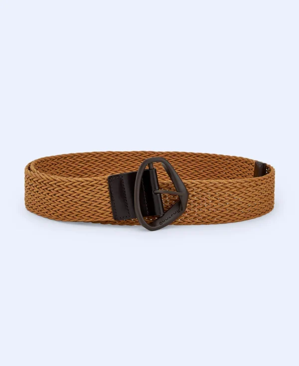 Adolfo Dominguez Ceinture*Ceinture Tressee En Cuir Et Coton Marron