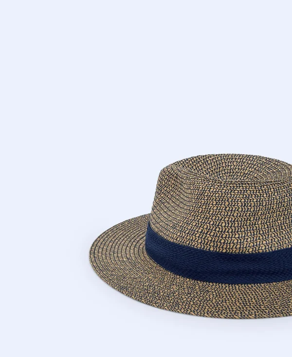 Adolfo Dominguez Chapeaux*Chapeau En Papier Responsable Bleu Marine