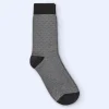 Adolfo Dominguez Chaussettes*Chaussettes A Motif De Lignes En Pointille Gris Clair