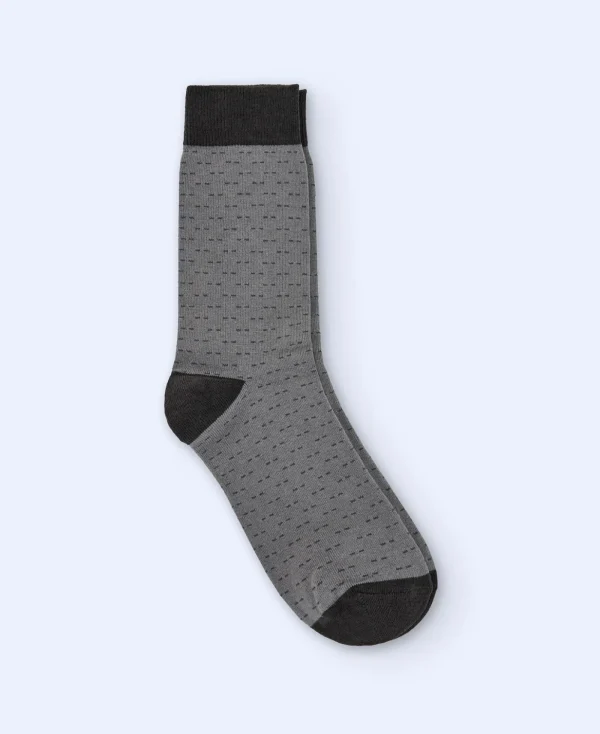 Adolfo Dominguez Chaussettes*Chaussettes A Motif De Lignes En Pointille Gris Clair