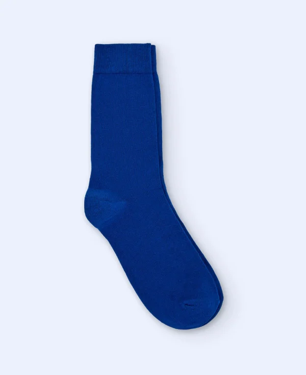 Adolfo Dominguez Chaussettes*Chaussettes Basiques A Logo Imprime Cobalt