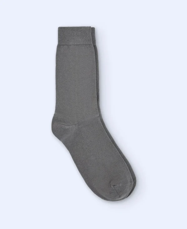 Adolfo Dominguez Chaussettes*Chaussettes Basiques A Logo Imprime Gris Clair