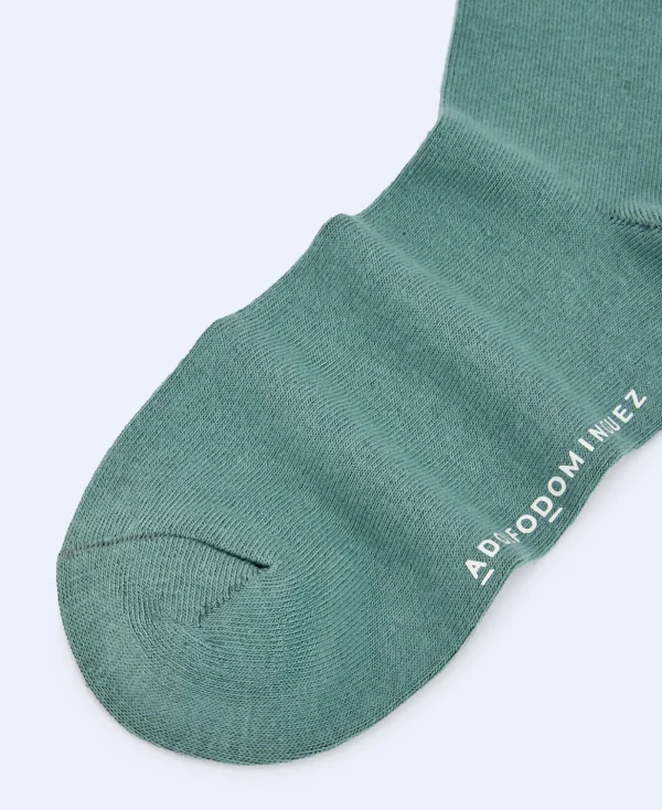 Adolfo Dominguez Chaussettes*Chaussettes Basiques A Logo Imprime Bleu Vert