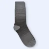 Adolfo Dominguez Chaussettes*Chaussettes Basiques A Rayures Gris Clair