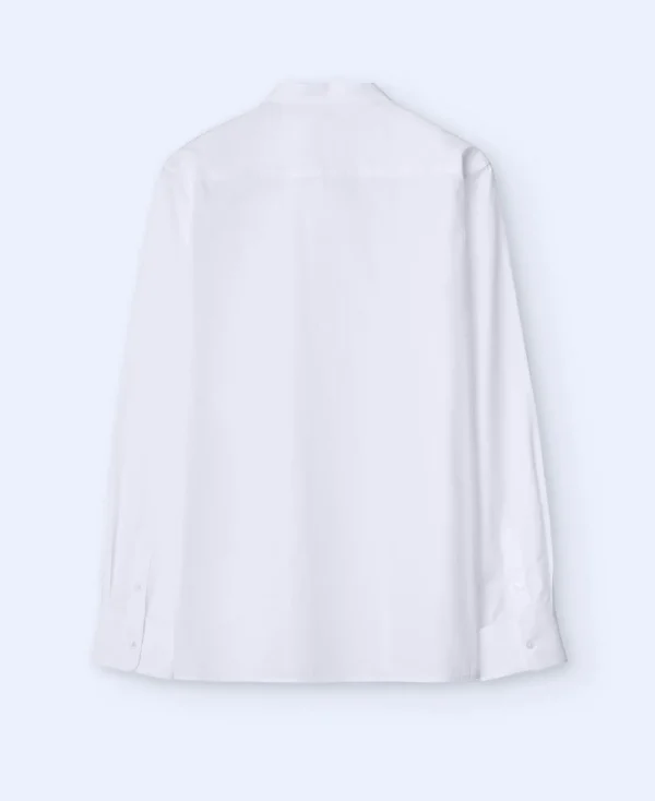 Adolfo Dominguez Chemises*Chemise A Col Mao En Coton Biologique Blanc