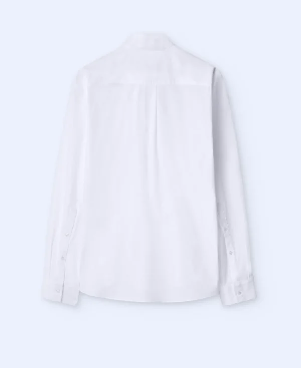 Adolfo Dominguez Chemises*Chemise A Col Mao En Coton Elastique Blanc