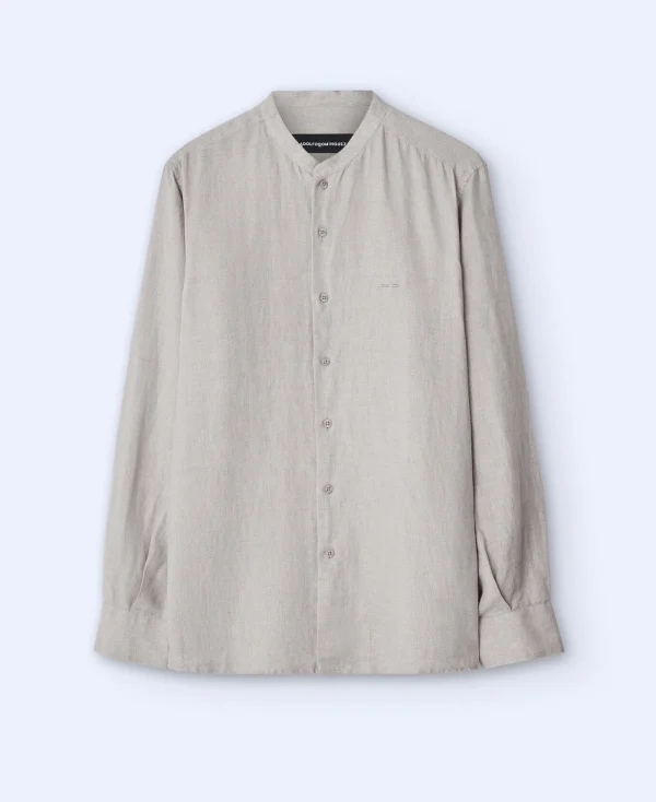 Adolfo Dominguez Chemises*Chemise A Col Mao En Lin Naturel