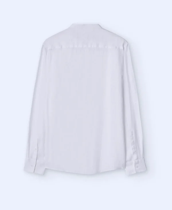 Adolfo Dominguez Chemises*Chemise A Col Mao En Pur Lin Blanc