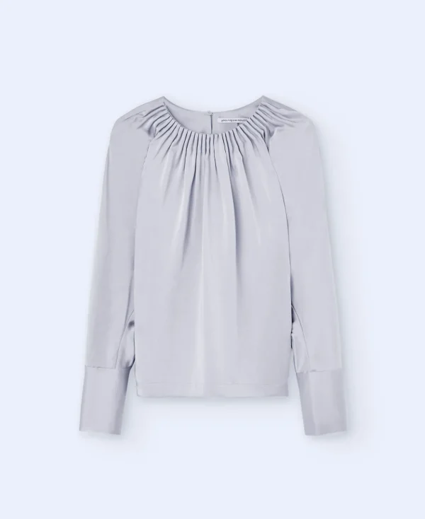 Adolfo Dominguez Chemises Et Tops*Chemise A Col Volante Et Manches Japonaises Blanc