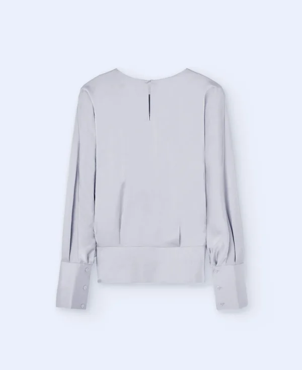 Adolfo Dominguez Chemises Et Tops*Chemise A Col Volante Et Manches Japonaises Blanc