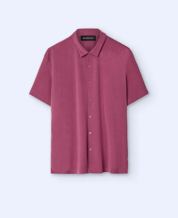 Adolfo Dominguez T-Shirts Et Polos*Chemise A Manches Courtes En Modal Terracotta