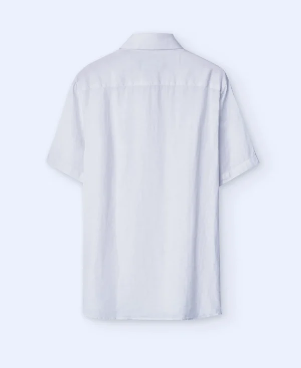 Adolfo Dominguez Chemises*Chemise A Manches Courtes En Lin Blanc