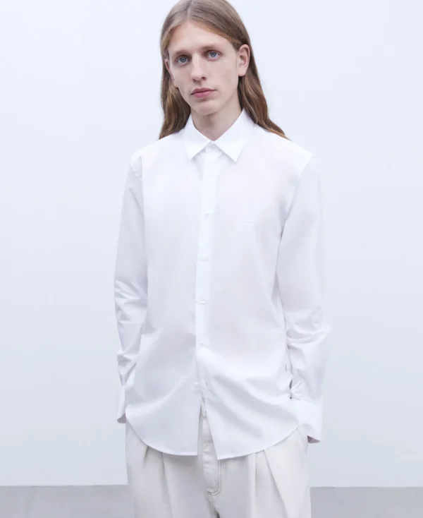 Adolfo Dominguez Chemises*Chemise En Coton Biologique Blanc