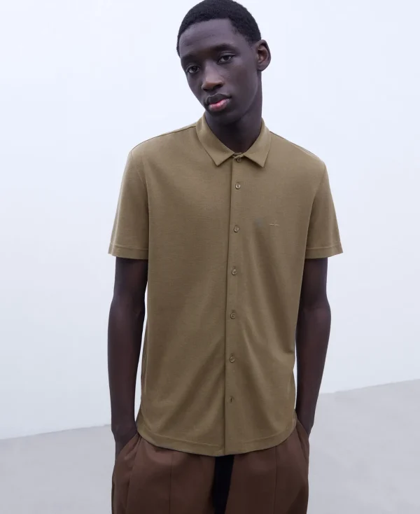 Adolfo Dominguez T-Shirts Et Polos*Chemise En Modal Kaki