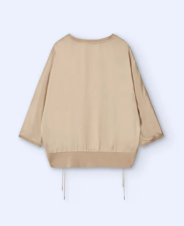 Adolfo Dominguez Chemises Et Tops*Chemise Fluide Avec Cordon Camel