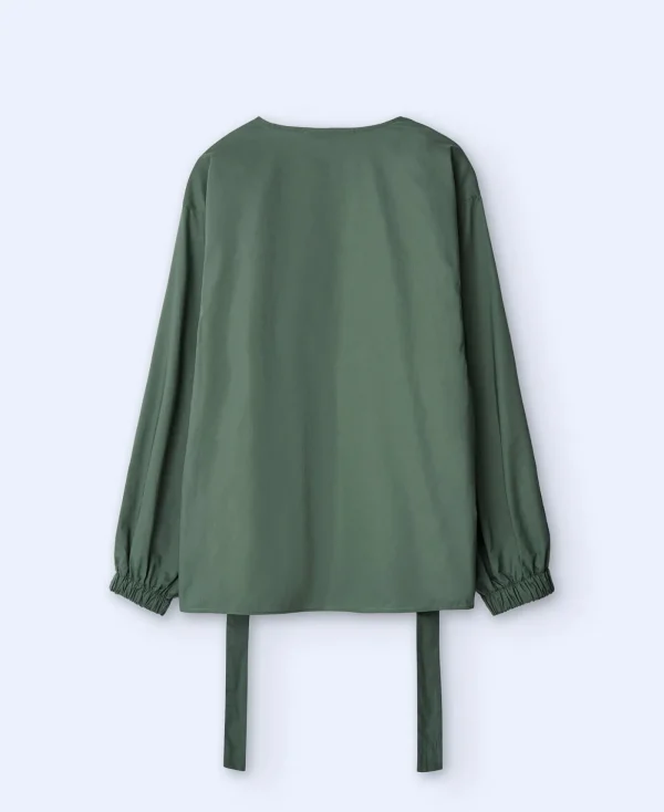 Adolfo Dominguez Chemises Et Tops*Chemise Froncee En Coton Vert