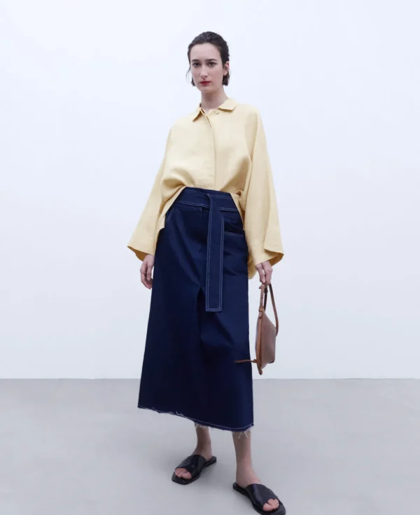 Adolfo Dominguez Chemises Et Tops*Chemise Oversize A Manches Japonaises En Lin Sable