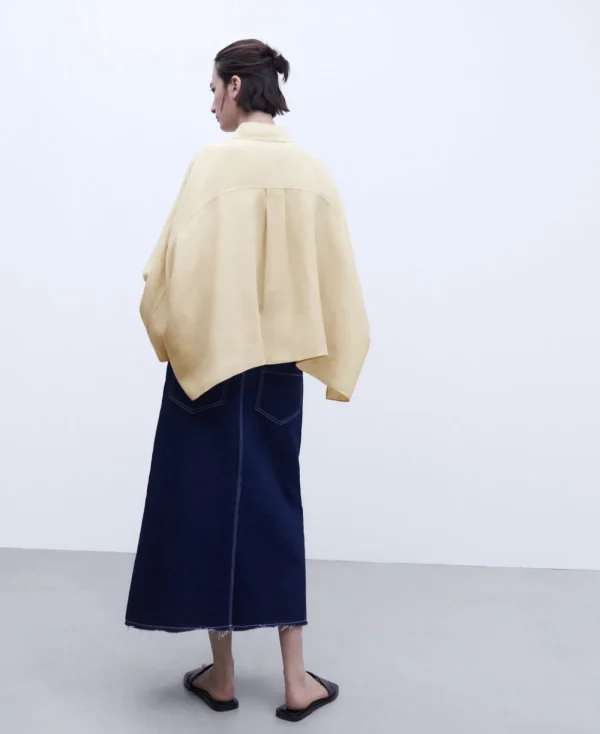 Adolfo Dominguez Chemises Et Tops*Chemise Oversize A Manches Japonaises En Lin Sable