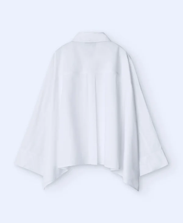 Adolfo Dominguez Chemises Et Tops*Chemise Oversize A Manches Japonaises En Coton Blanc