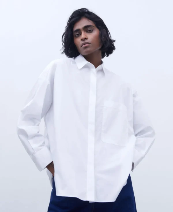 Adolfo Dominguez Chemises Et Tops*Chemise Oversize En Coton Blanc