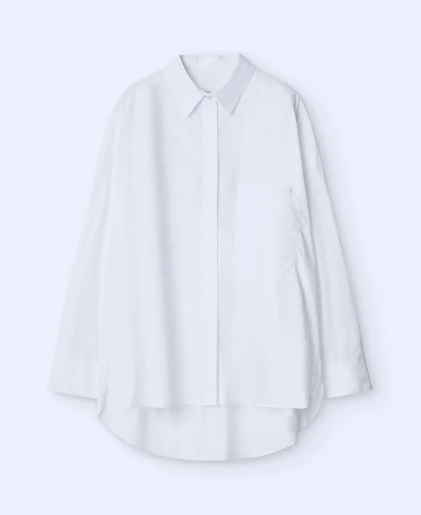 Adolfo Dominguez Chemises Et Tops*Chemise Oversize En Coton Blanc