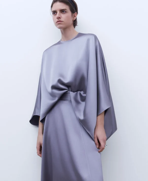 Adolfo Dominguez Chemises Et Tops*Chemisier A Manches Kimono Gris Clair